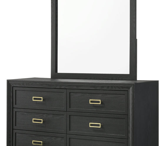 Pepe Black Sleek And Modern Contemporary Fabric Upholstered Tufted Panel Bedroom Set