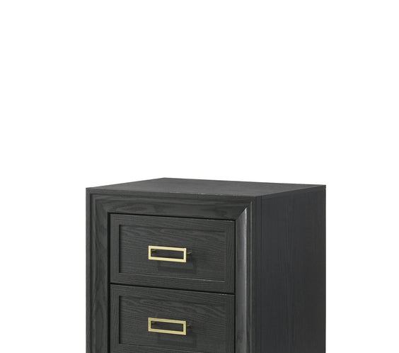 Pepe Black Sleek And Modern Contemporary Fabric Upholstered Tufted Panel Bedroom Set