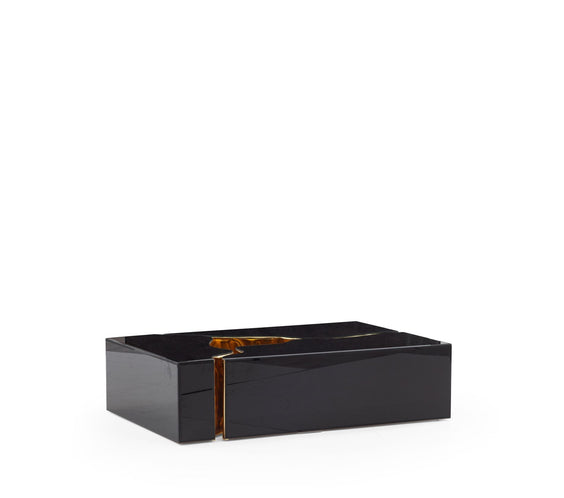 Dream Glass Black/Gold 3-Piece Coffee Table