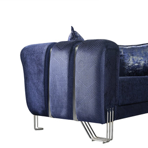 Santana Navy Velvet Sofa & Loveseat