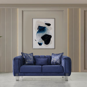 Santana Navy Velvet Sofa & Loveseat