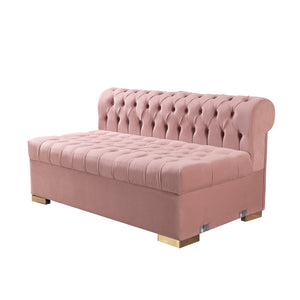 Lauren Pink Velvet Double Chaise Sectional