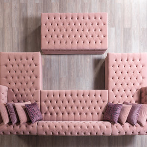 Lauren Pink Velvet Double Chaise Sectional