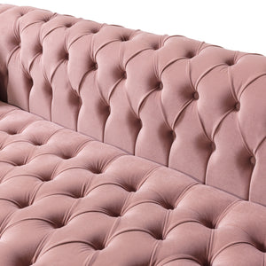 Lauren Pink Velvet Double Chaise Sectional