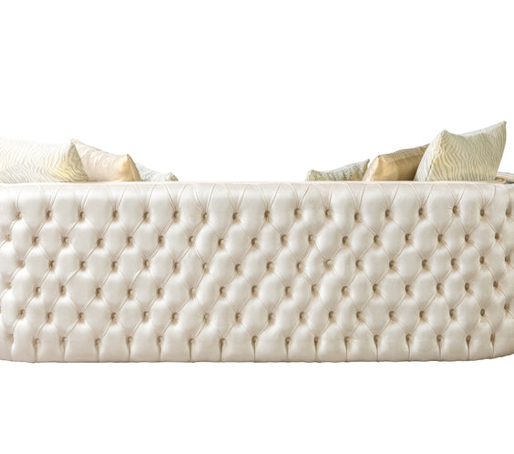 Fanci Ivory Velvet Sofa & Loveseat