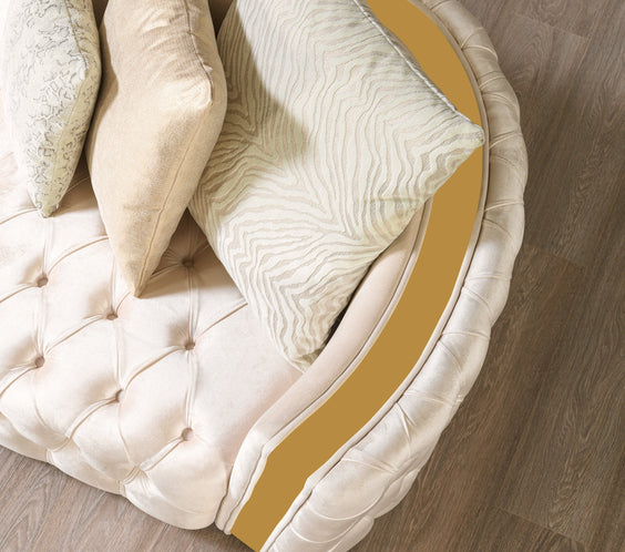 Fanci Ivory Velvet Sofa & Loveseat
