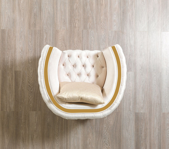 Fanci Ivory Velvet Sofa & Loveseat