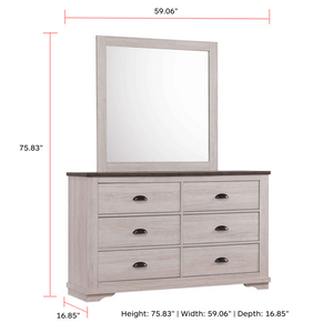 Coralee Chalk-Gray Traditional Rustic Modern Contemporary Hardwood Sleigh Bedroom Set