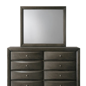Emily Gray Oak Sleek Contemporary Modern Transitional Storage Platform Bedroom Set