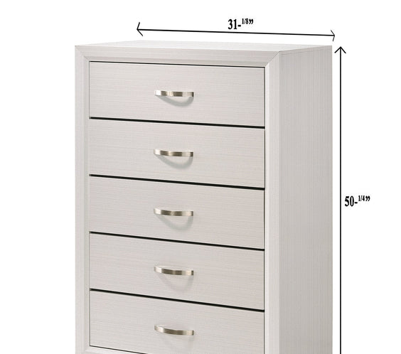 Akerson Chalk Finish Wood Modern Rustic And Charm Panel Bedroom Set