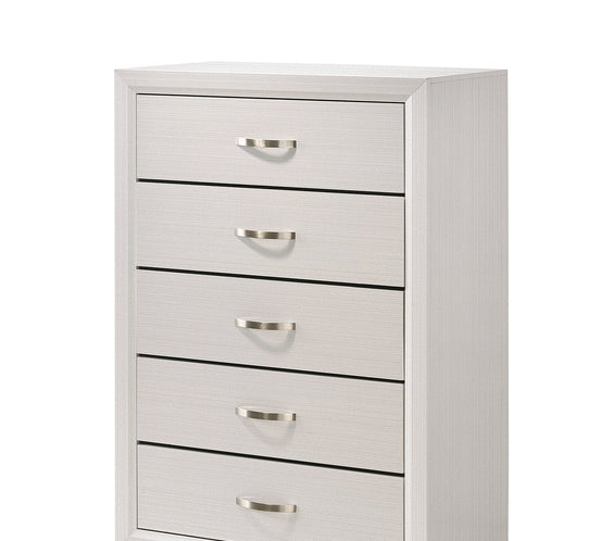 Akerson Chalk Finish Wood Modern Rustic And Charm Panel Bedroom Set