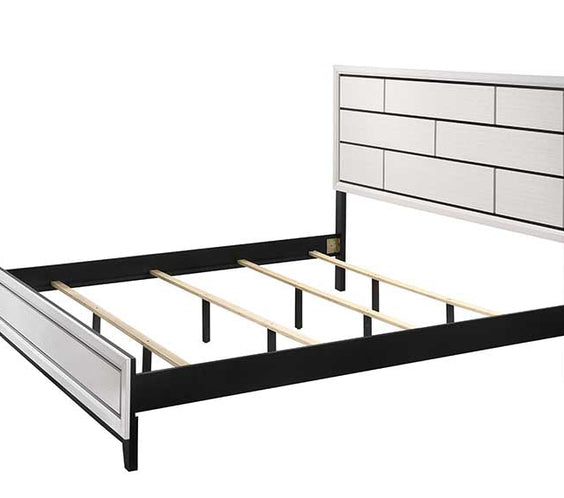 Akerson Chalk Finish Wood Modern Rustic And Charm Panel Bedroom Set