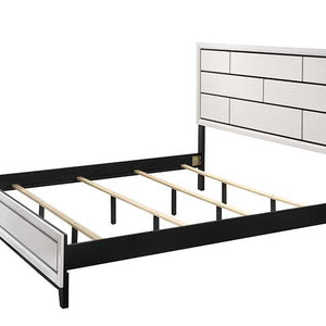 Akerson Chalk Finish Wood Modern Rustic And Charm Panel Bedroom Set
