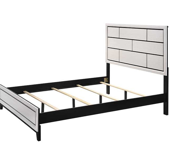 Akerson Chalk Finish Wood Modern Rustic And Charm Panel Bedroom Set
