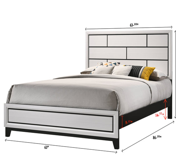 Akerson Chalk Finish Wood Modern Rustic And Charm Panel Bedroom Set