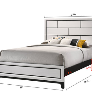 Akerson Chalk Finish Wood Modern Rustic And Charm Panel Bedroom Set