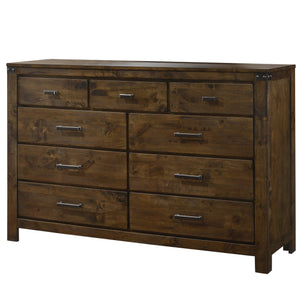 Curtis Brown Ructic Finish Modern, Wood Panel Bedroom Set