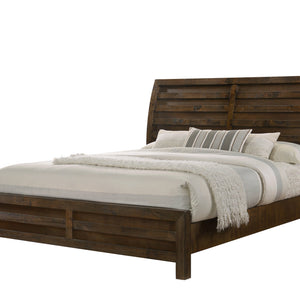 Curtis Brown Ructic Finish Modern, Wood Panel Bedroom Set