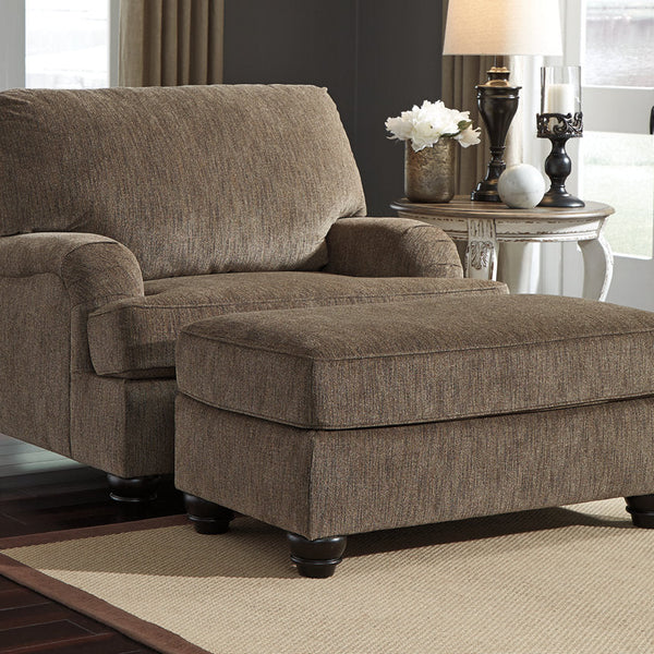 Braemar Brown Ottoman - 4090114 - Nova Furniture