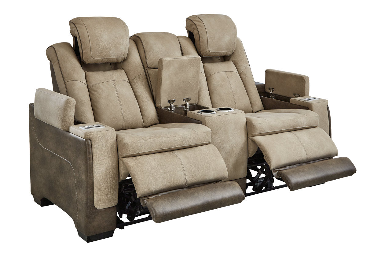 Next-Gen DuraPella Sand Power Reclining Loveseat with Console - 2200318 - Nova Furniture