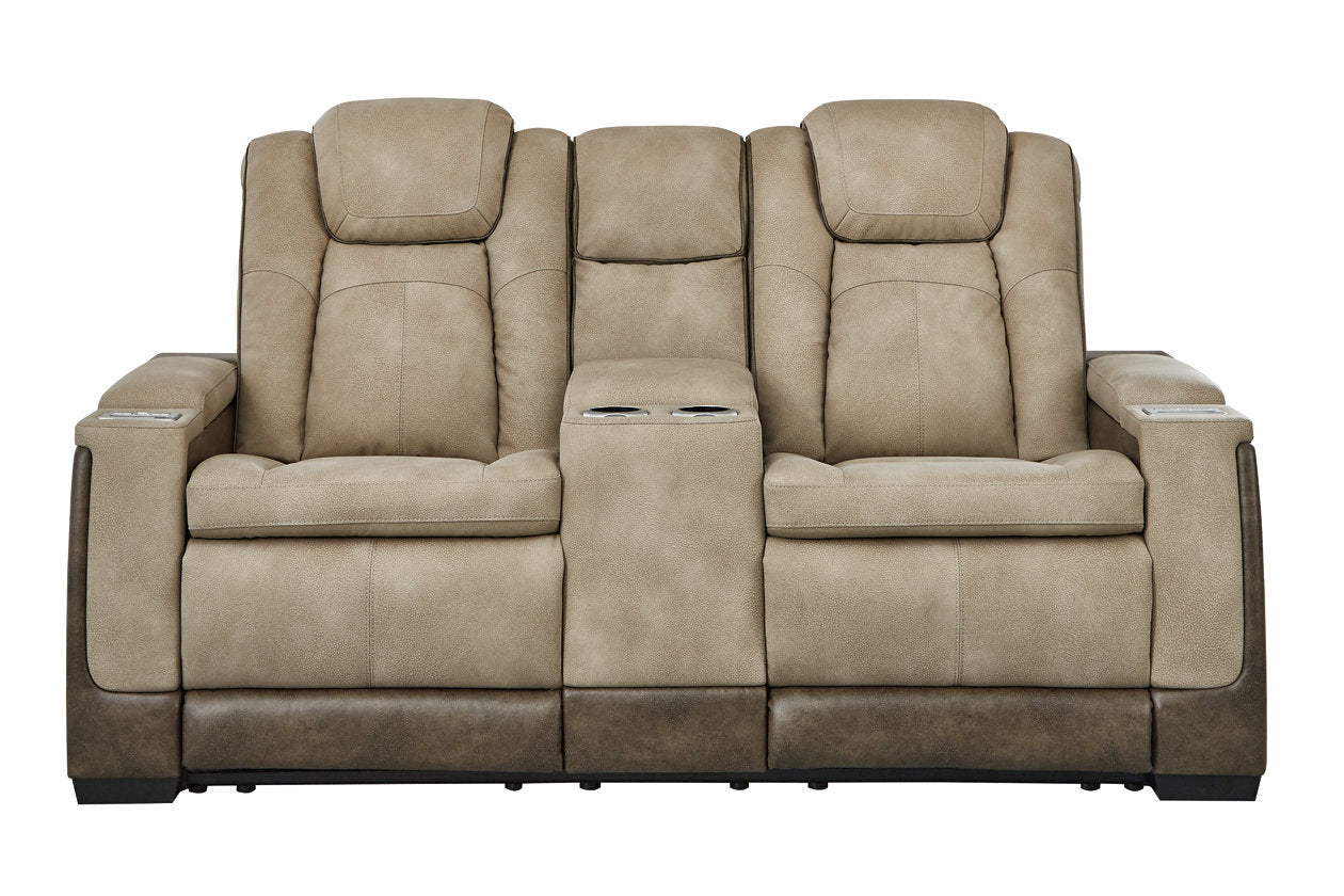 Next-Gen DuraPella Sand Power Reclining Loveseat with Console - 2200318 - Nova Furniture