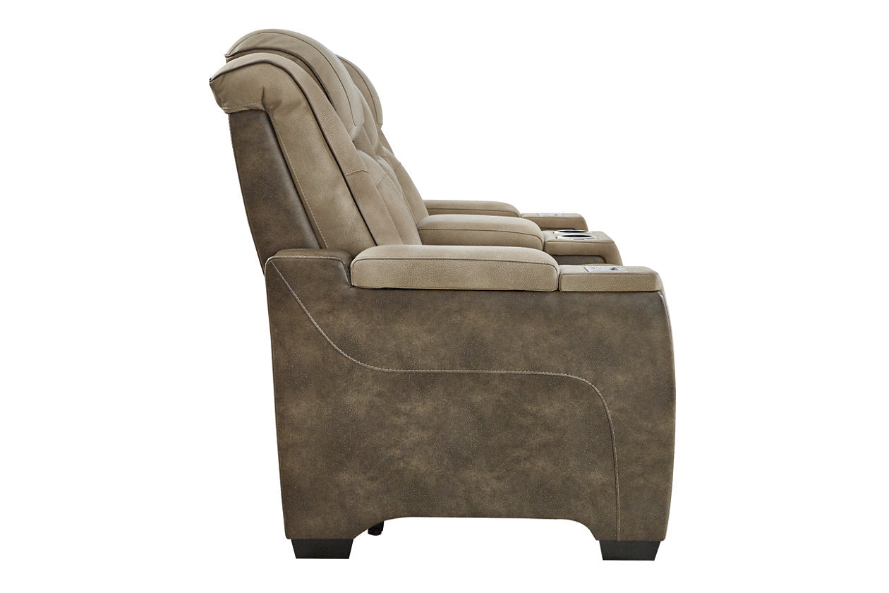 Next-Gen DuraPella Sand Power Reclining Loveseat with Console - 2200318 - Nova Furniture