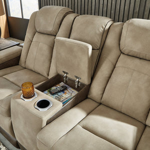 Next-Gen DuraPella Sand Power Reclining Loveseat with Console - 2200318 - Nova Furniture