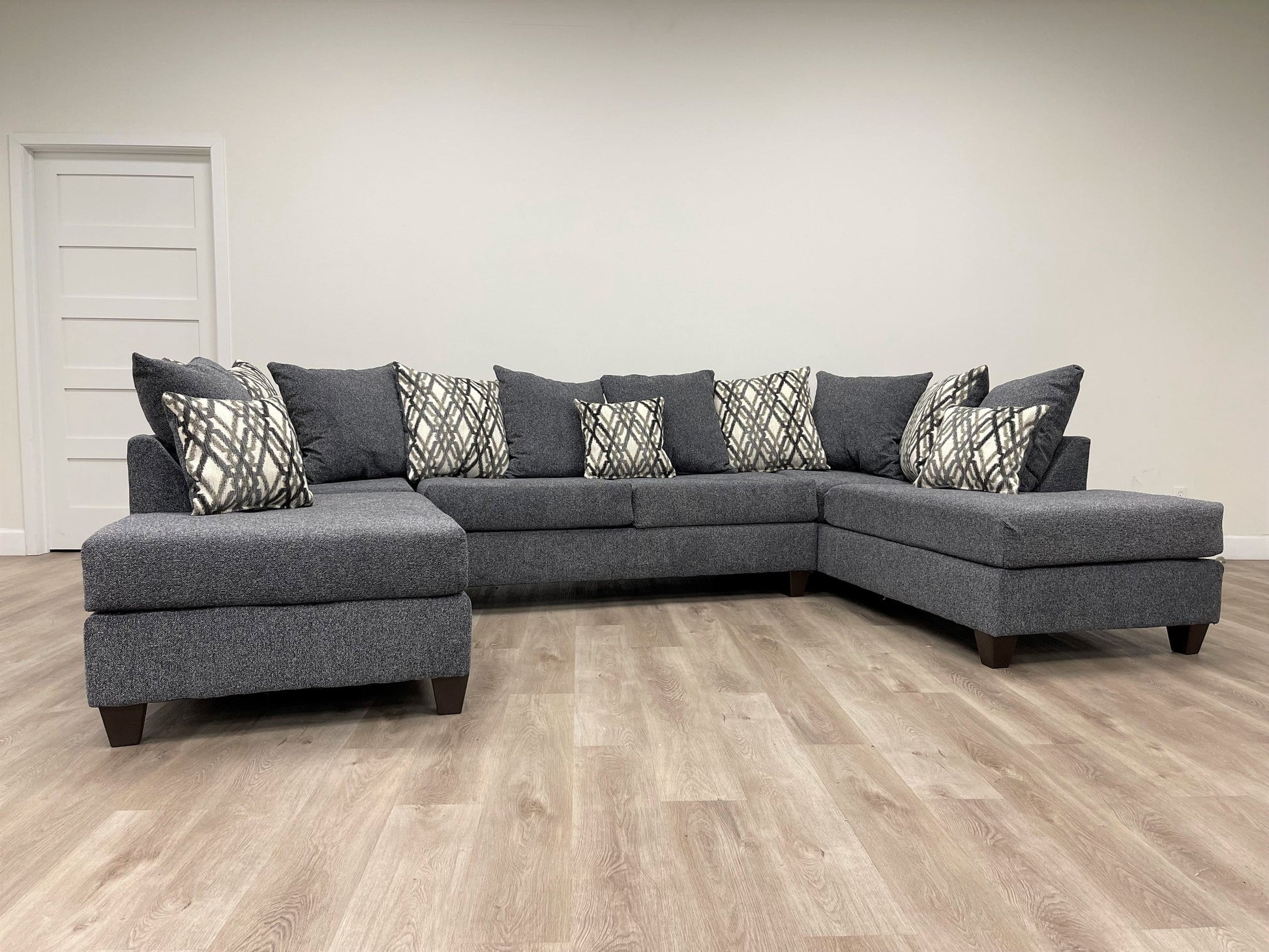 Steel Modern Contemporary Traditional Metal Legs Fabric Sectional
