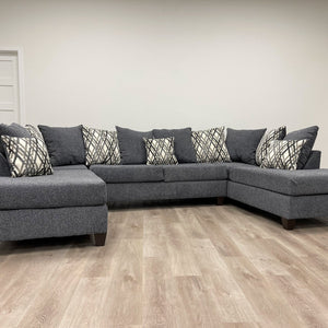 Steel Modern Contemporary Traditional Metal Legs Fabric Sectional