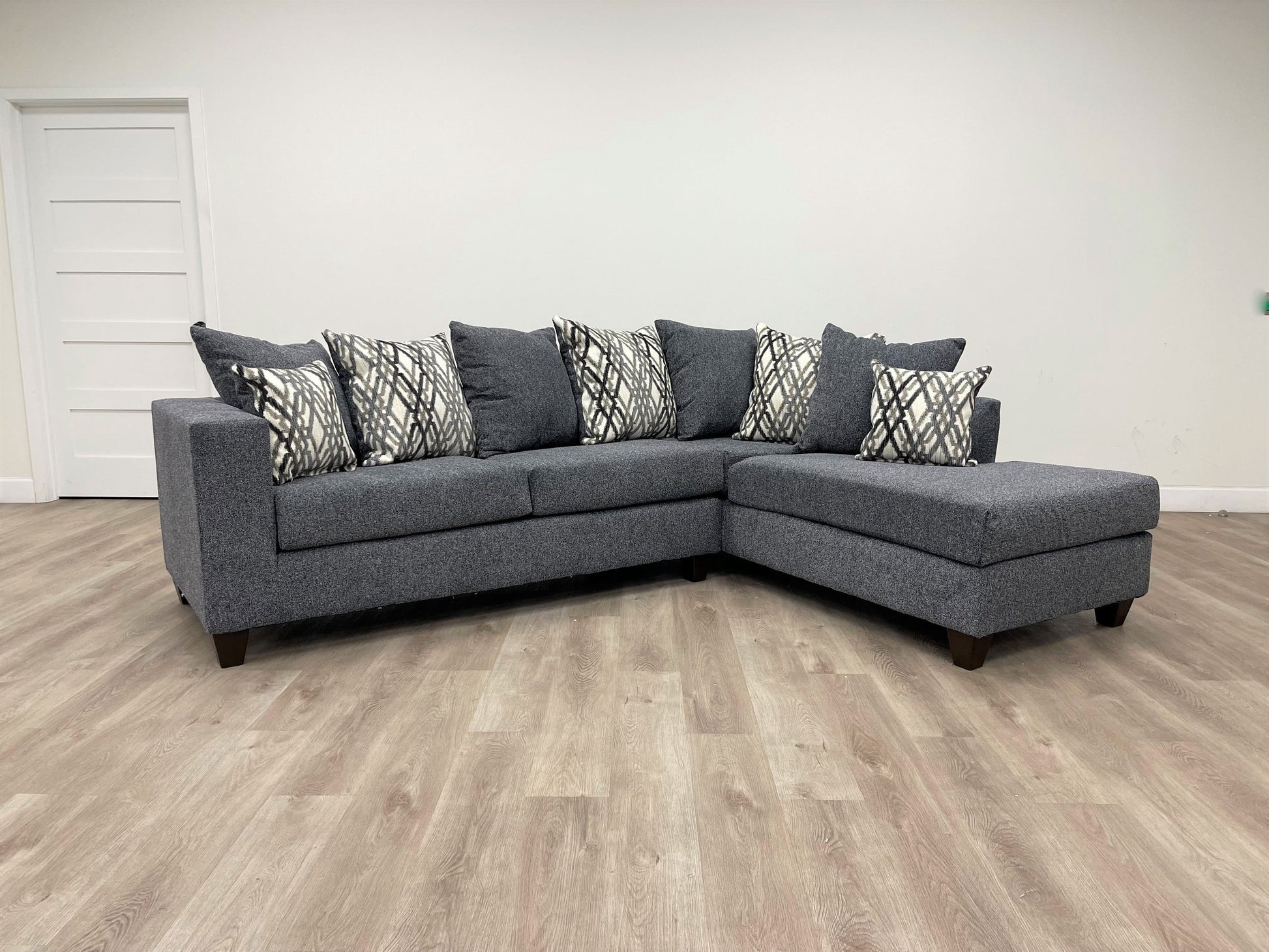 Steel Modern Contemporary Thick Fabric Upholstered Sectional