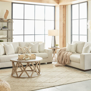 Ashley Birch Modern Contemporary Solid Wood Fabric Upholstered Sofa & Loveseat
