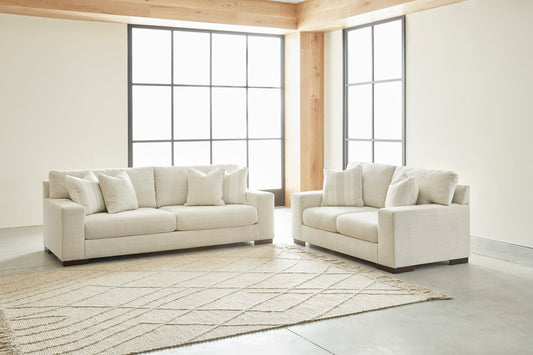 Ashley Birch Modern Contemporary Solid Wood Fabric Upholstered Sofa & Loveseat