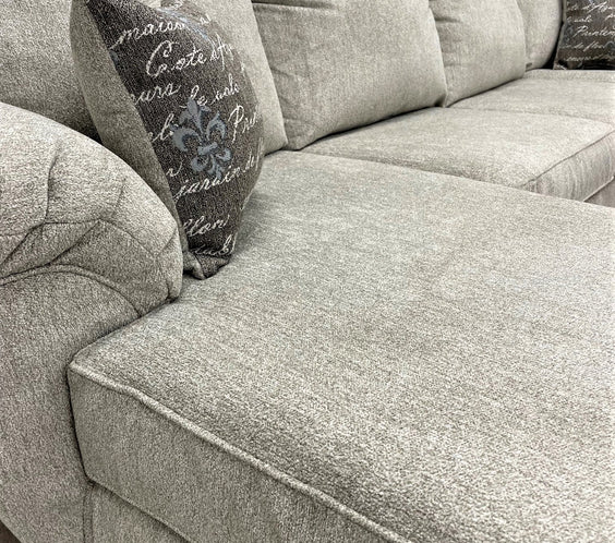 Brentwood Ivory Linen Modern Contemporary Traditional Chenille Fabric Sectional