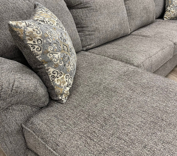 Brentwood Gray Modern Contemporary Traditional Chenille Fabric Sectional