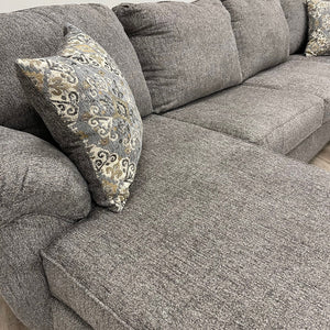 Brentwood Gray Modern Contemporary Traditional Chenille Fabric Sectional