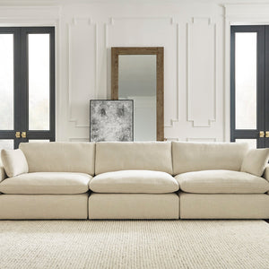 Elyza Linen Modern Contemporary Traditional Sleek Fabric Sectional Oversized, High Quality Sofaloveseat