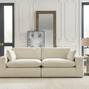 Elyza Linen Modern Contemporary Traditional Sleek Fabric Sectional Oversized, High Quality Sofaloveseat