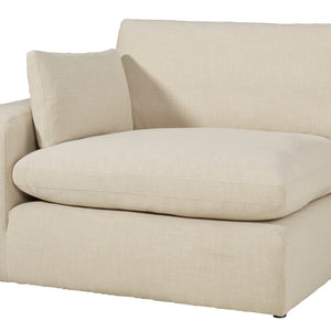 Elyza Linen Modern Contemporary Traditional Sleek Fabric Sectional Oversized, High Quality Sofaloveseat