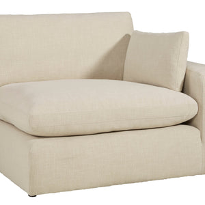 Elyza Linen Modern Contemporary Traditional Sleek Fabric Sectional Oversized, High Quality Sofaloveseat