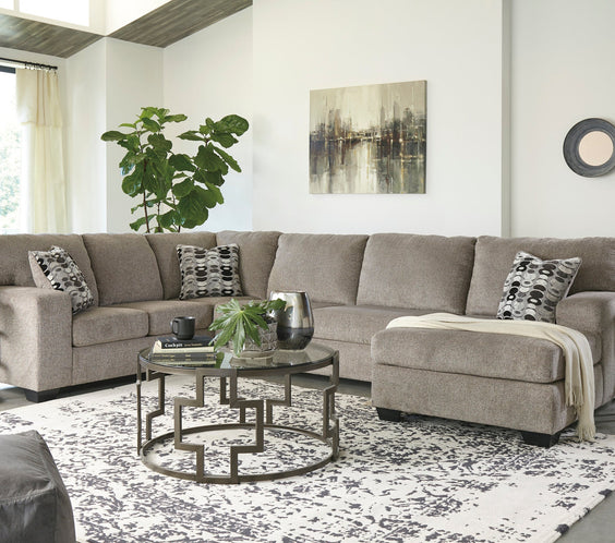 Ashley Platinum Modern Contemporary Traditional Chenille Fabric Sectional