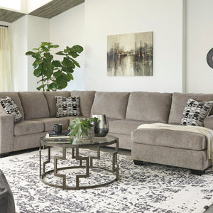 Ashley Platinum Modern Contemporary Traditional Chenille Fabric Sectional