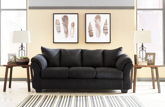 Darcy Black Modern Contemporary Metal Wood Velvet Polyester Upholstered Full Sofa Sleeper
