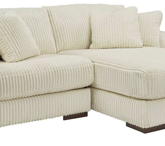 Lindyn Ivory Modern Contemporary Traditional Polyester Upholstered 2Pc Sectional