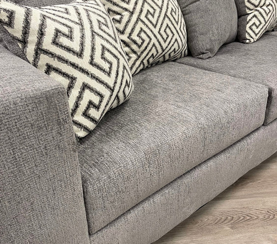 Hollywood Smoke Modern Contemporary Solid Wood Thick Fabric Chenille Upholstered Sectional