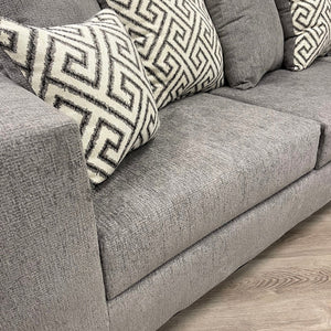 Hollywood Smoke Modern Contemporary Solid Wood Thick Fabric Chenille Upholstered Sectional
