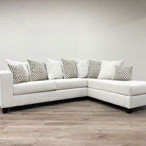 Hollywood Stone Modern Contemporary Solid Wood Thick Fabric Chenille Upholstered Sectional