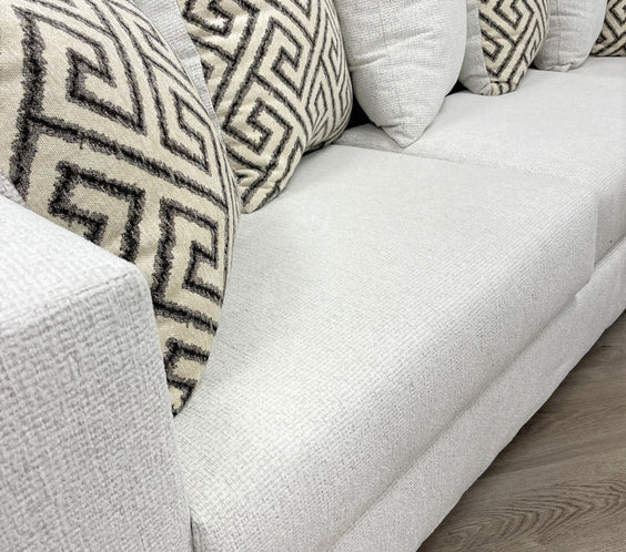 Hollywood Stone Modern Contemporary Solid Wood Thick Fabric Chenille Upholstered Sectional