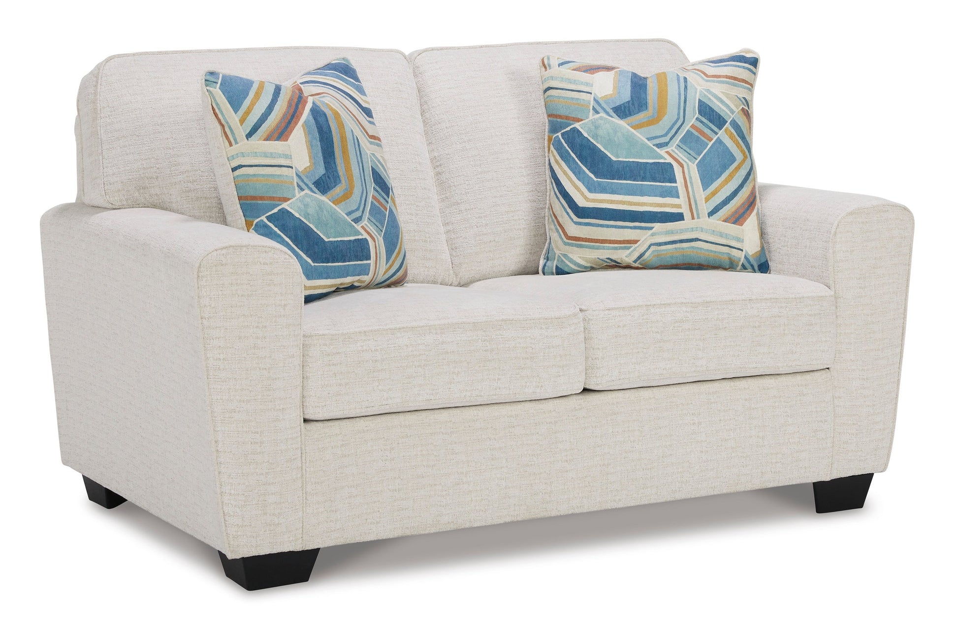 Ashley Snow Modern Contemporary Solid Wood Fabric Upholstered Sofa & Loveseat
