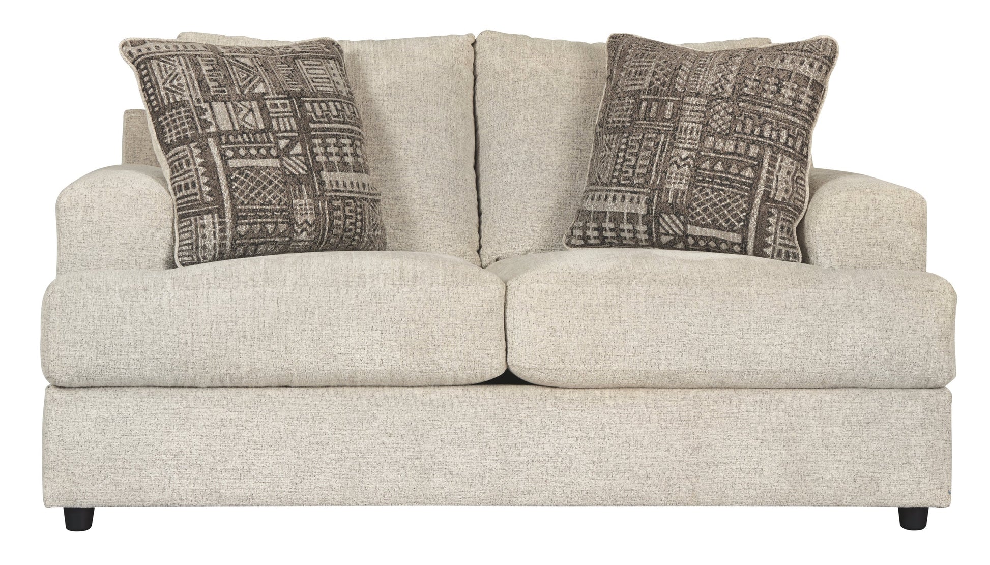 Ashley Soletren Stone Modern Contemporary Fabric Upholstered Sofa & Loveseat
