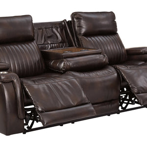 Team Time Chocolate Power Reclining Sofa - 7830415 - Nova Furniture